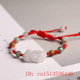 Natural Emerald Pixiu Beads Bracelet Adjustable Bangle