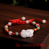 Natural Emerald Pixiu Beads Bracelet Adjustable Bangle
