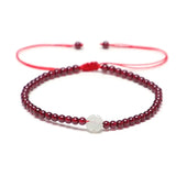 Garnet Jade Emerald Beads Elastic Bracelet Necklace Luck Amulet
