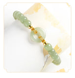 Natural Hotan Jade Abacus Beads Elastic Bracelet Necklace