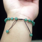 Natural Jade Emerald 6mm Beads Bracelet Bangle Woman Amulet
