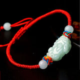 Natural Jade Red Agate Pixiu Bracelet Adjustable Bangle