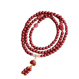 Natural Red Cinnabar 108 Beads Bracelet DIY Bangle Charm Jewellery