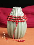 Natural Red Cinnabar 108 Beads Bracelet DIY Bangle Charm Jewellery