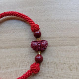 Red Cinnabar Butterfly Bracelet, Organic Beads DIY Bangle