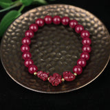 Organic Cinnabar Chinese Zodiac DIY Bracelet Charm Jewellery Gift