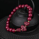 Organic Cinnabar Chinese Zodiac DIY Bracelet Charm Jewellery Gift