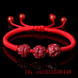 Natural Red Organic Cinnabar Chinese Zodiac Bracelet Beads