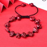 Red Cinnabar Chinese Zodiac Bracelet Beads DIY Bangle Charm Jewellery