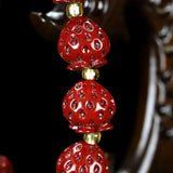 Organic Cinnabar Strawberry Bracelet Beads Charm Gift