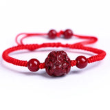 Organic Cinnabar Zodiac Tiger Bracelet Beads Charm Jewellery