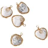 Natural Stone Crystal Heart Pendant DIY Earrings Necklace Bracelet Accessories