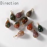 Stone Powder Crystal Drops Retro Jewelry Pendant Diy Earrings Material