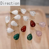 Stone Powder Crystal Drops Retro Jewelry Pendant Diy Earrings Material