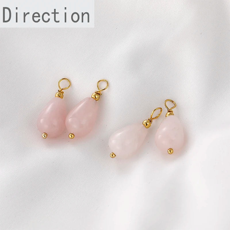 Stone Powder Crystal Drops Retro Jewelry Pendant Diy Earrings Material