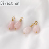 Stone Powder Crystal Drops Retro Jewelry Pendant Diy Earrings Material