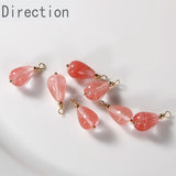 Stone Powder Crystal Drops Retro Jewelry Pendant Diy Earrings Material