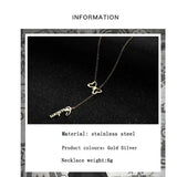 Butterfly Name Necklace 18k Plated Stainless Steel Name Plate Necklace