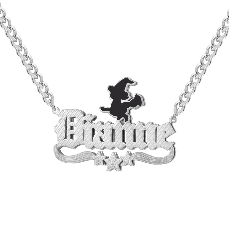 Personalized 3D Letters Necklace 18KGold Plated Pendant