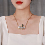 Personalized 3D Letters Necklace 18KGold Plated Pendant
