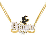 Personalized 3D Letters Necklace 18KGold Plated Pendant