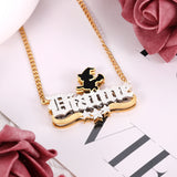 Personalized 3D Letters Necklace 18KGold Plated Pendant