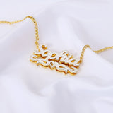 Two Hearts Personalized Name Necklace for Women