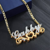 Heavenly Love Name Necklace For Women Double Plated Stainless Steel Pendant