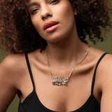 Heavenly Love Name Necklace For Women Double Plated Stainless Steel Pendant