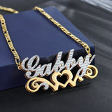Heavenly Love Name Necklace For Women Double Plated Stainless Steel Pendant