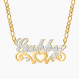 Heavenly Love Name Necklace For Women Double Plated Stainless Steel Pendant