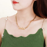 Elk & Snowflake Necklace with Cuban Chain & Name Pendants