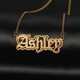 Personalized Stainless Steel Text Pendant Necklace For Women