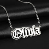 Personalized Stainless Steel Text Pendant Necklace For Women