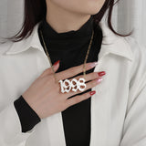 Double Layer Birth Year Lucky Number Necklace