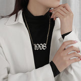 Double Layer Birth Year Lucky Number Necklace