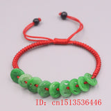 Natural Jadeite Green Money Button Bracelet