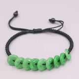 Natural Jadeite Green Money Button Bracelet