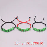 Natural Jadeite Green Money Button Bracelet