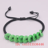 Natural Jadeite Green Money Button Bracelet