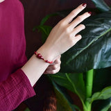Cinnabar Gourd Elastic Bracelet DIY Health Wealth Lucky Women Jade Beads Jewelry