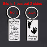 Personalized Newborn Name Birth Keychain