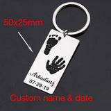 Personalized Newborn Name Birth Keychain