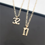 Number Necklace Stainless Steel Personalized Women Pendant Choker