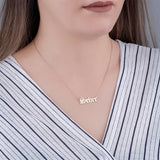 Old English Name Necklace Personalized Stainless Steel Pendant