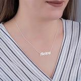 Old English Name Necklace Personalized Stainless Steel Pendant