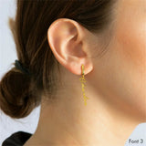 Old English Name Pendant Earrings Stainless Steel Women's Jewelry