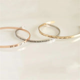 Personalized Name Number 4mm Bangle Stainless Steel Jewelry