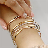 Personalized Name Number 4mm Bangle Stainless Steel Jewelry