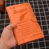 Engraved PU Leather Journal Gift for Son Daughter Dad Mom